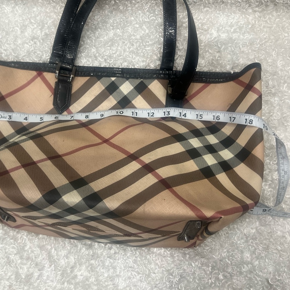 Burberry Nova Check Canvas Coated Tote Bag - Picture 12 of 16